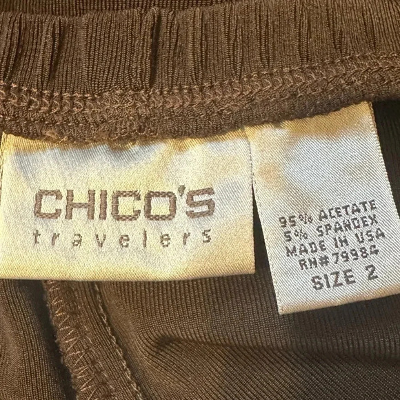 Chicos Travelers Pants, Soft slinky knit, Size 2 - Picture 4 of 5